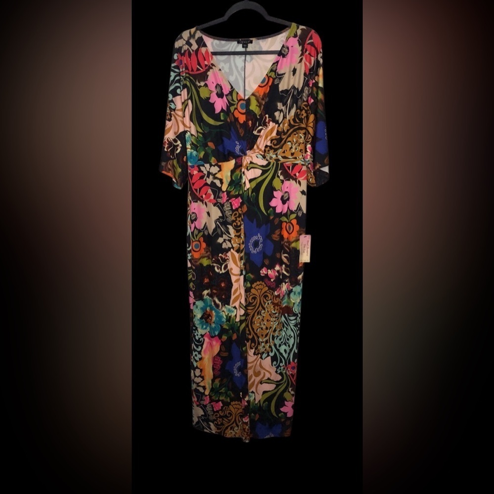 Floral Multicolor Maxi Dress Large - Picture 6 of 16